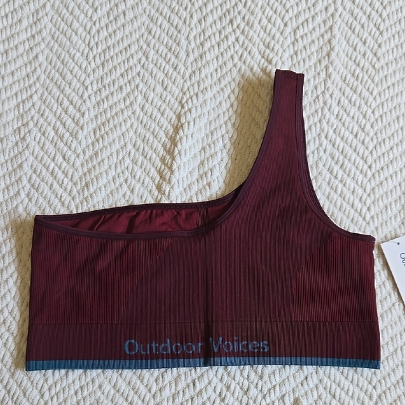 Outdoor Voices Burgundy One-Shoulder Top - Picture 3 of 4